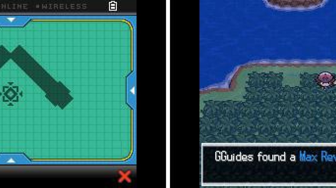 The left screen is what shows when you’re standing on an item.