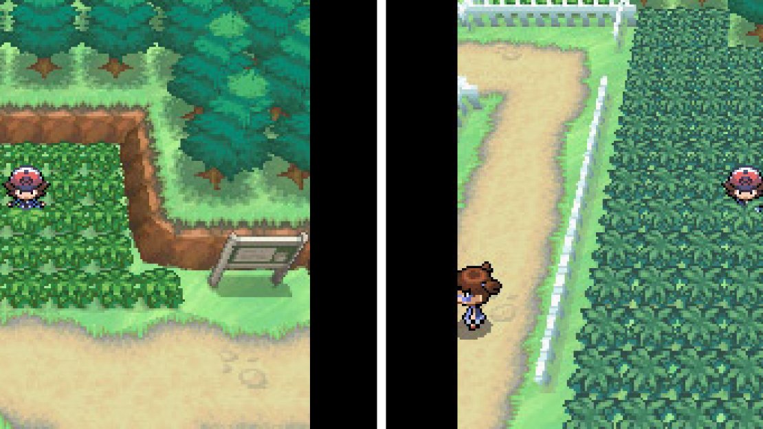 Left: Normal grass. Right: Dark grass.