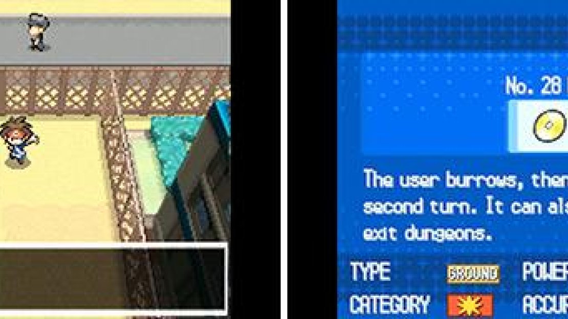 A Pokemon that uses Dig burrows under the ground on the first turn and attacks the opponent on the second turn. It can also be used in place of Escape Ropes to escape dungeons.