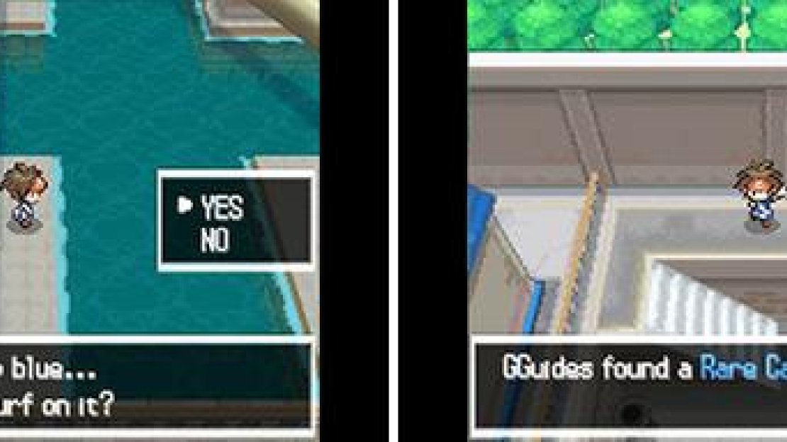 After surfing across the water, head moving under the bridges until you reach the Rare Candy (right).