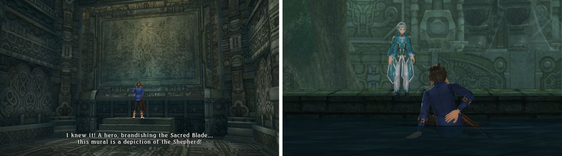 After meeting the protagonist, Sorey, and his best friend, Mikleo, you&rsquo;ll end up deep within the ruins after falling through the roof.