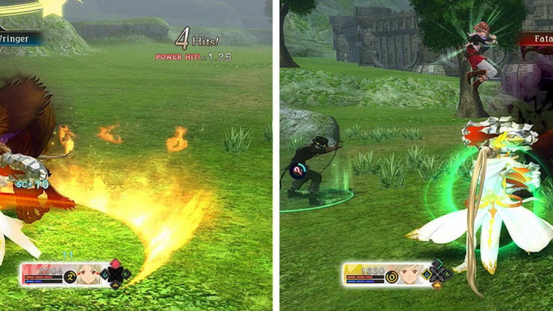Armatize with Edna to maximize your damage (left) and be careful of the Fatal Claw attack when the wolf is below half health (right).