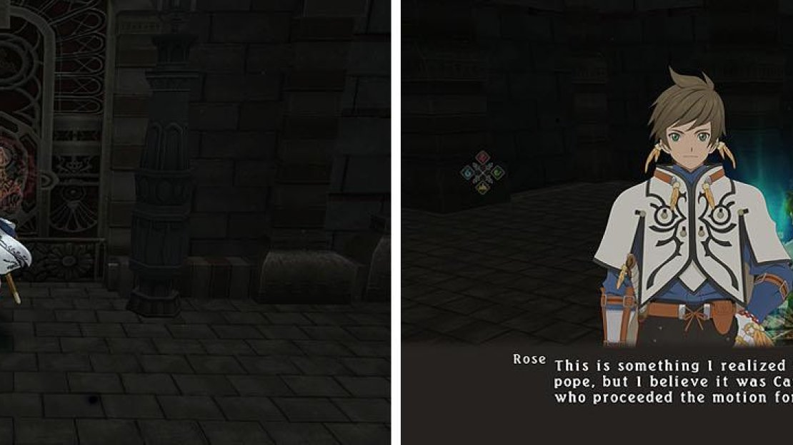 Make your way through the previously locked door to the save for a skit.