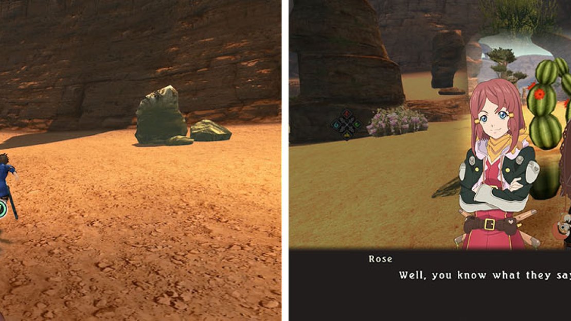Take the southwest path at the four-way split to reach the cactus discovery.