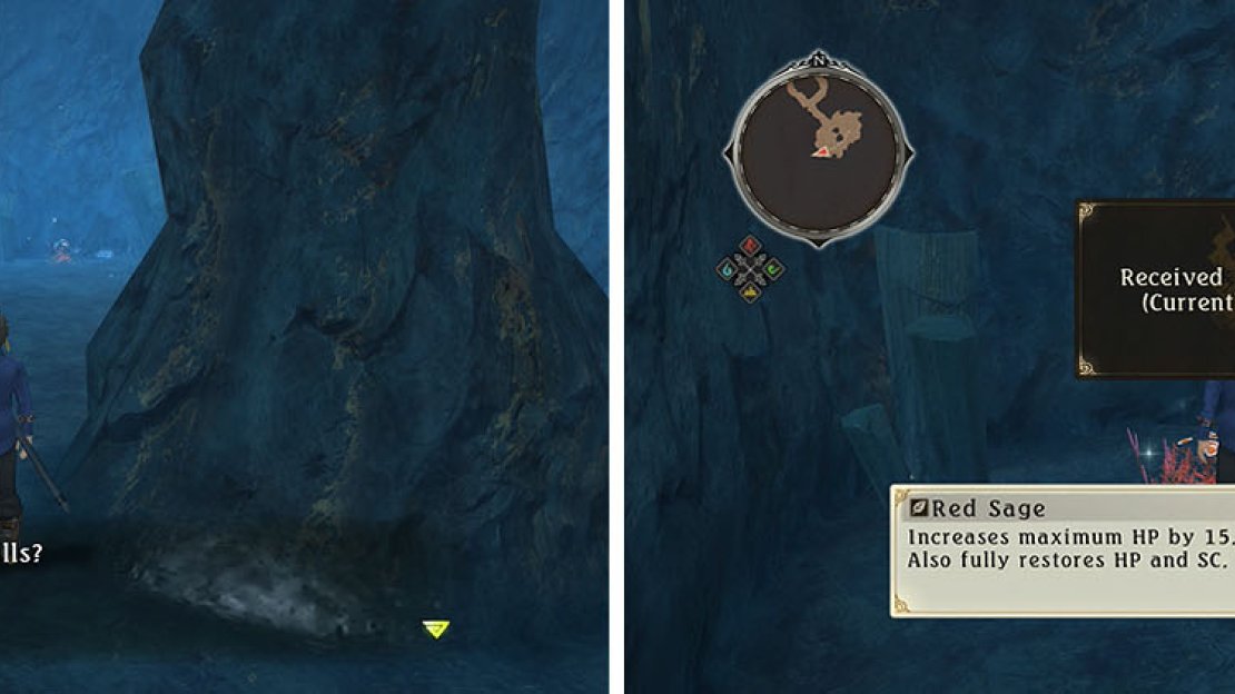 The dead end to the south of the save has a Normin and herb that you can collect.
