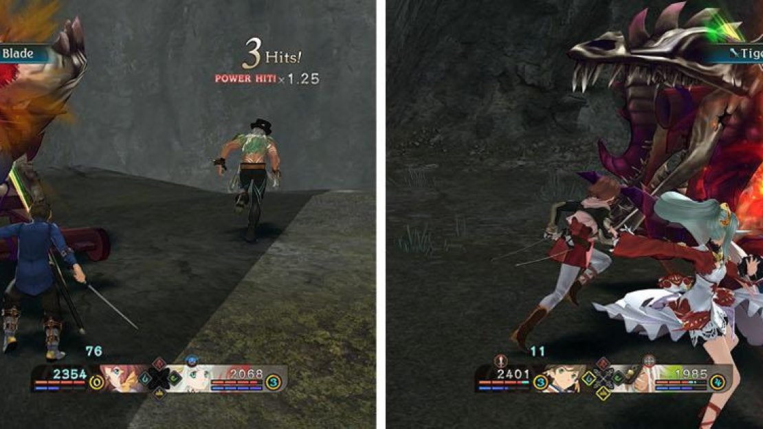 Focus on the Goblin Lord while your allies take out the smaller minions (left). Once they are dead, exploit the boss’ weakness to quickly end the fight (right).