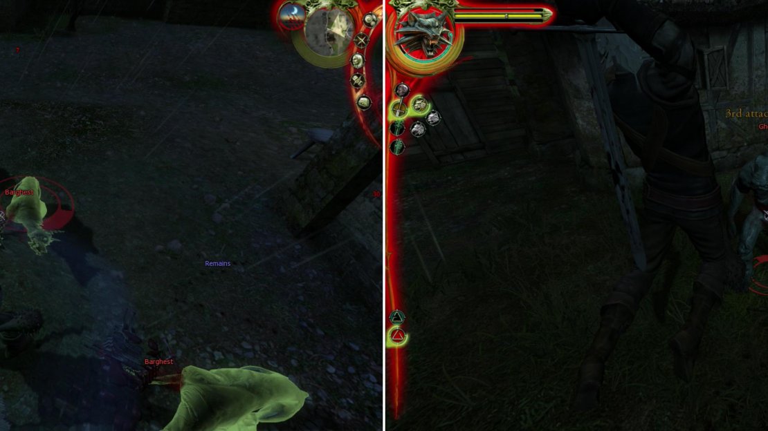 Use the Group Style (left) when you’re harrassed by groups of enemies, and the Strong Style (right) against stronger, slower foes.