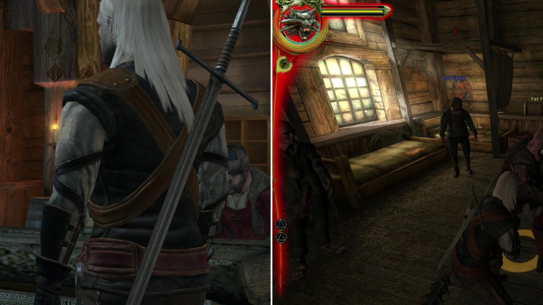 Talk to Declan Leuvaardan to pick up the quest “Dead Hand of the Past” (left)… we’ll be seeing more of him throughout the game. Once done, defeat the local fist-fighting champion, Fat Fred (right).