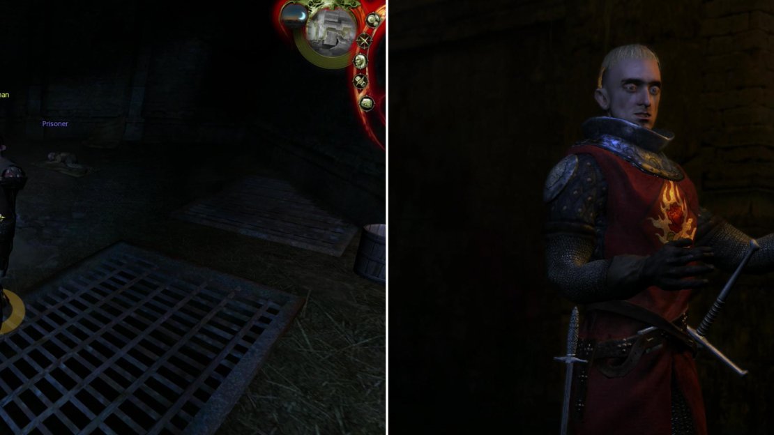 Defeat the Muscleman in fisticuffs to win the right to hunt the Cockatrice (left). In the sewers you’ll meet Siegfried, a valorous knight with noble ambitions… if a bit naïve (right).