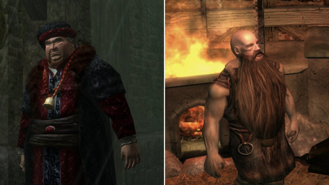 There are two blacksmiths-one of whom will service you at a time, depending on whether you have more favor with the Order (left) or the non-humans (right).