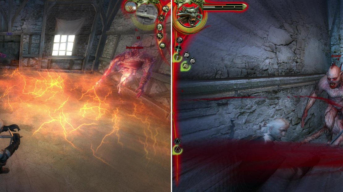 Defeat the Wraiths on the top floor to satisfy Coleman (left) then head downstairs and dismember a pack of Graviers in order to recover Conrad’s wine (right).