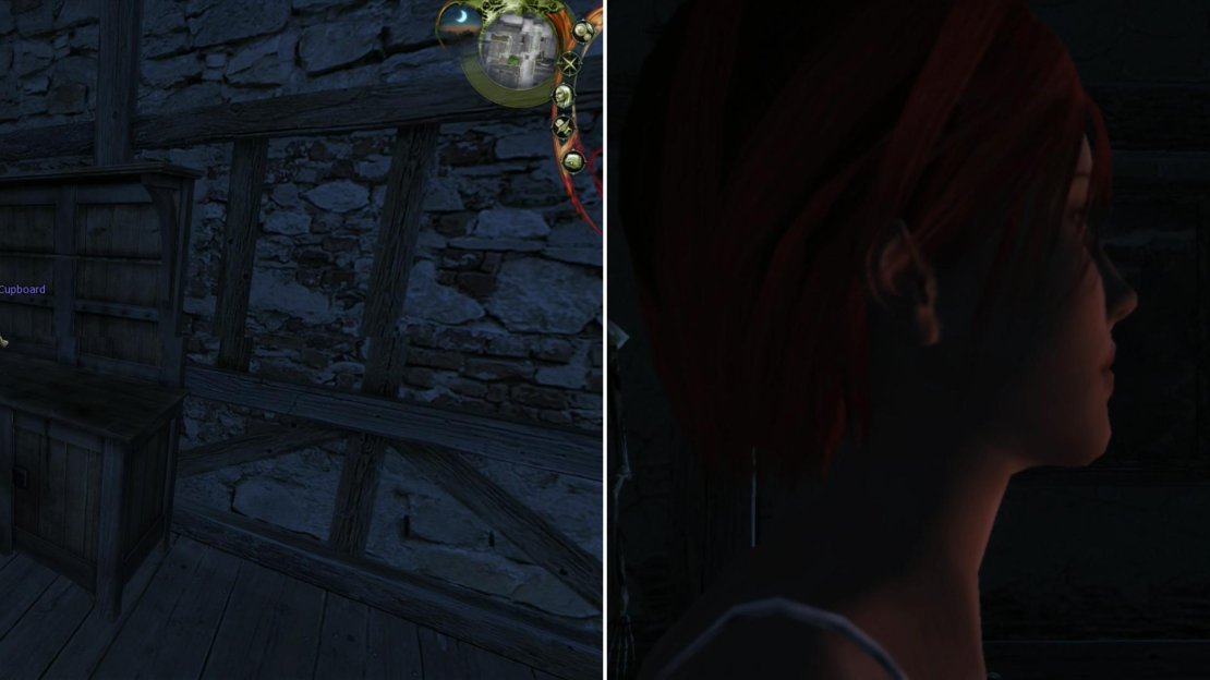 Shani’s medical expertise will prove invaluable during the autopsy (left). Leave an offering of fruit on the Altar of Melitele to score three Sephirah (right).