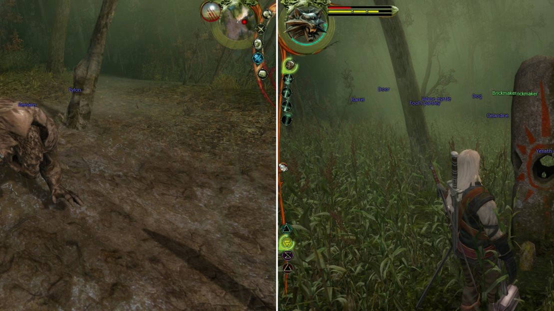 Loot the Golem after defeating it (left) then place all ten Sephirot in the correct Obelisks scattered throughout the Swamp Forest (right).