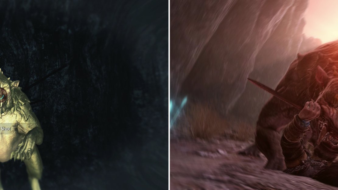 Take aim at the Caragor’s head. Two shots should suffice to take it down (left). Caragors will now roam Udun. Don’t take them lightly, as Caragors can be quite vicious (right).