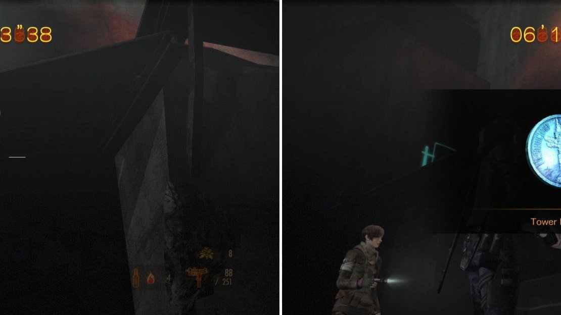 Underneath the exit is the Tower Emblem. Get it!