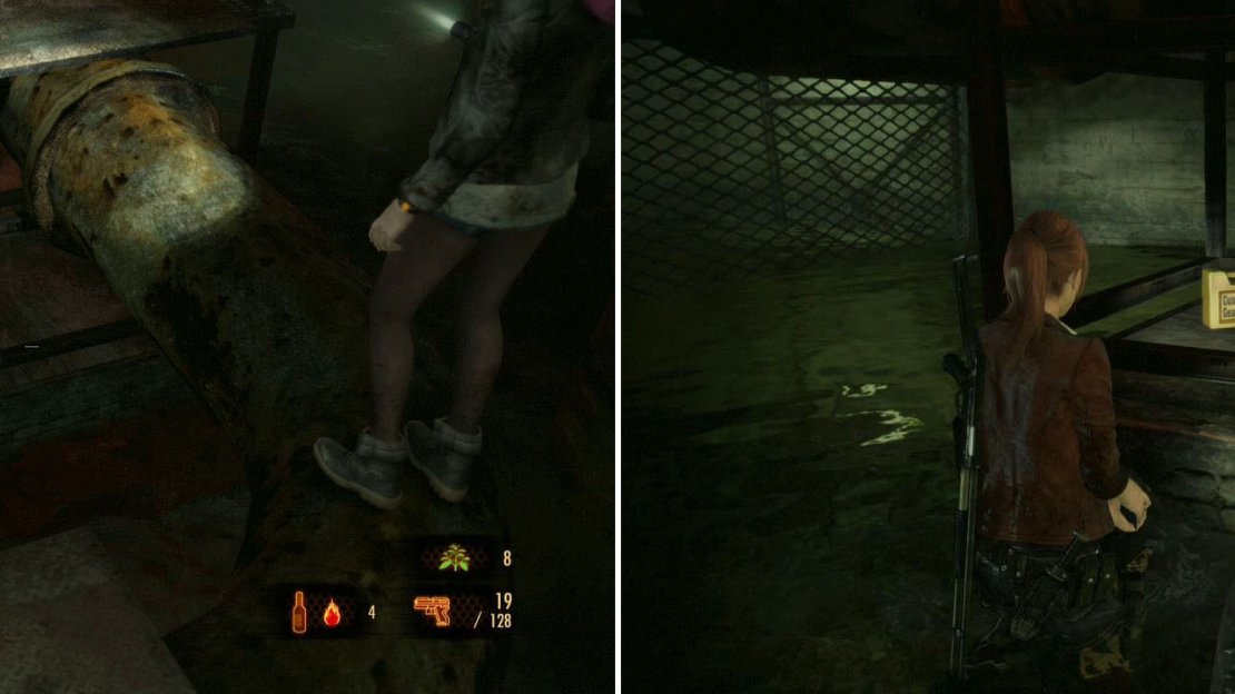 The location as shown from above (left picture) and sitting by itself surrounded by Afflicted (right picture).