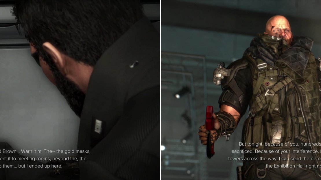 You have two threats you must neutralize; save the delegates (left) or stop Marchenko from detonating bombs and killing civilians (right).