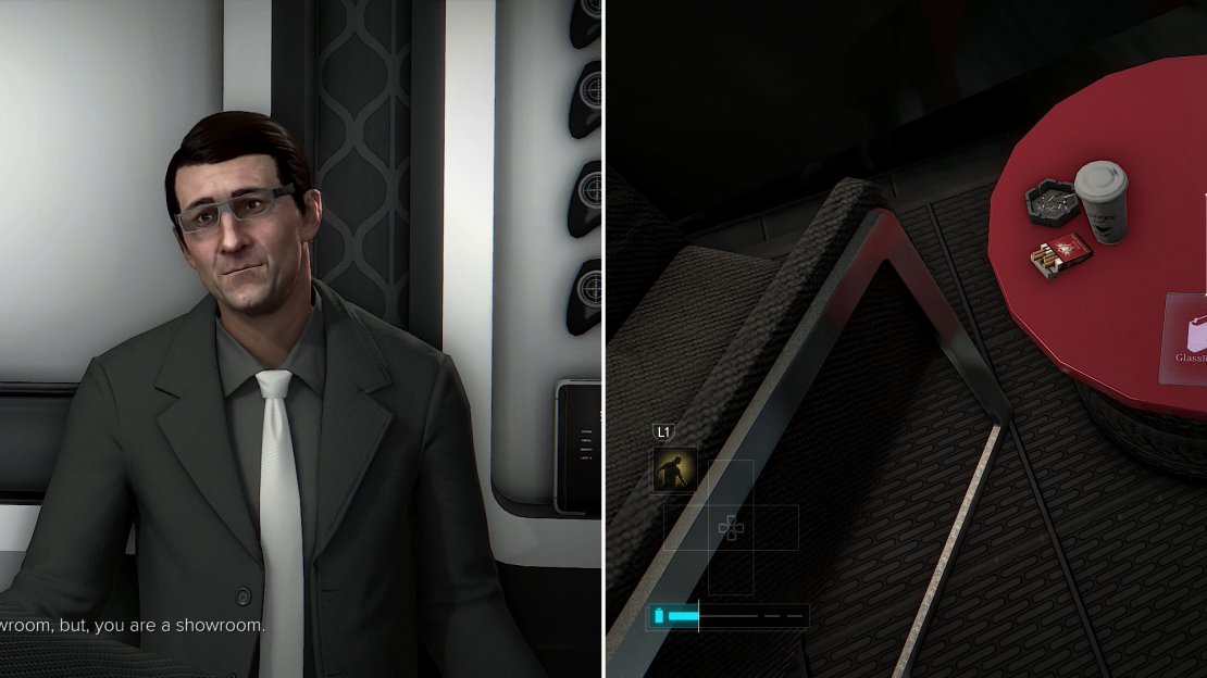 Costache at Tech Noir will sell you hacking software, and will give you good money for your Breach Software (left). Grab an eBook off the table in the Autodily shop (right).