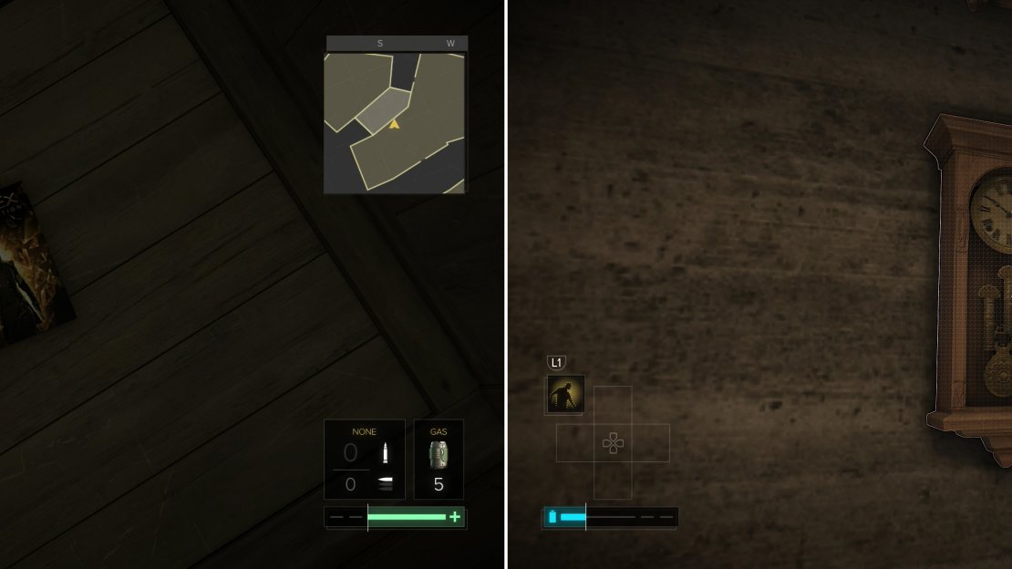 Find the Deus Ex: Human Revolution easter egg in the Future-Past Antiky shop! (left) In the same store, investigate an Antique Clock to open a secret passage (right).