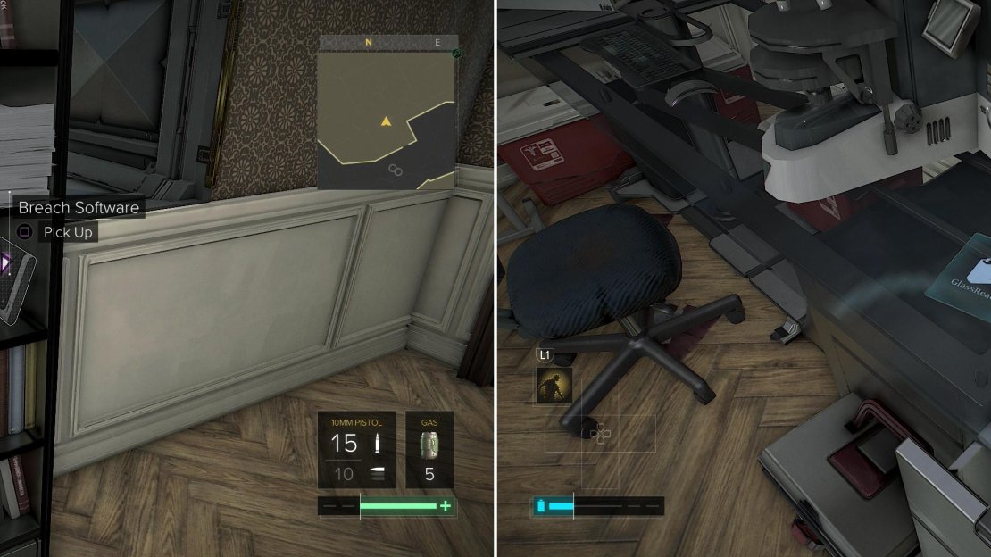 In Eugen Weisses Apartment - the apartment above the Coffee Shop - you’ll find Breach Software #27 (left) and an eBook (right).