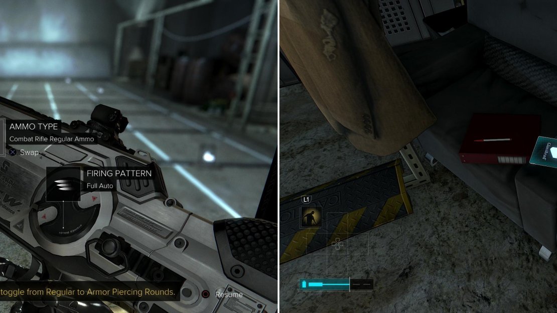 At the Shooting Range, Aria will teach you some of the finer points of combat (left). Afterwards, be sure to pick up the eBook in the Shooting Range (right).
