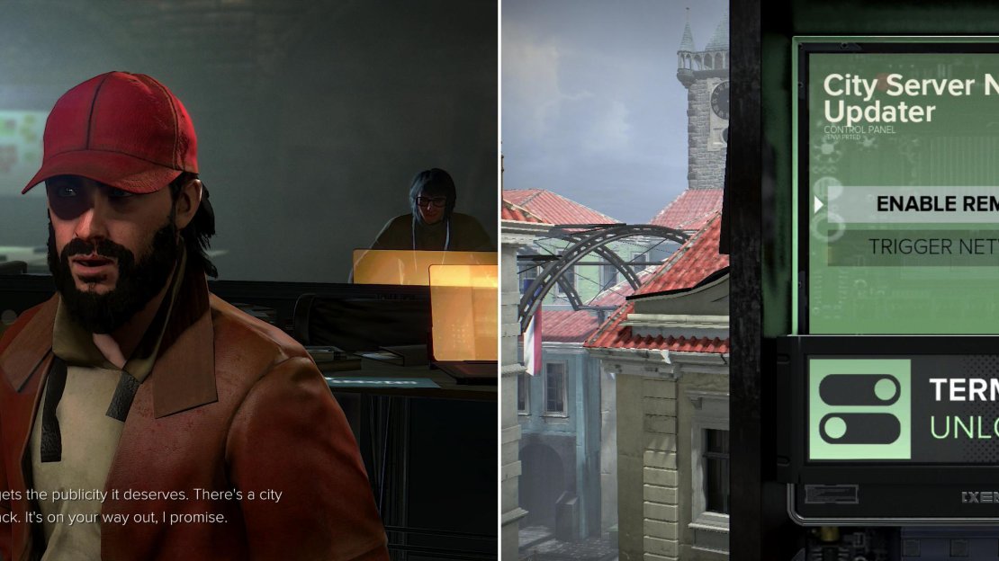 Turn the data in to Samizdat (left) then help them broadcast to finish the quest (right).
