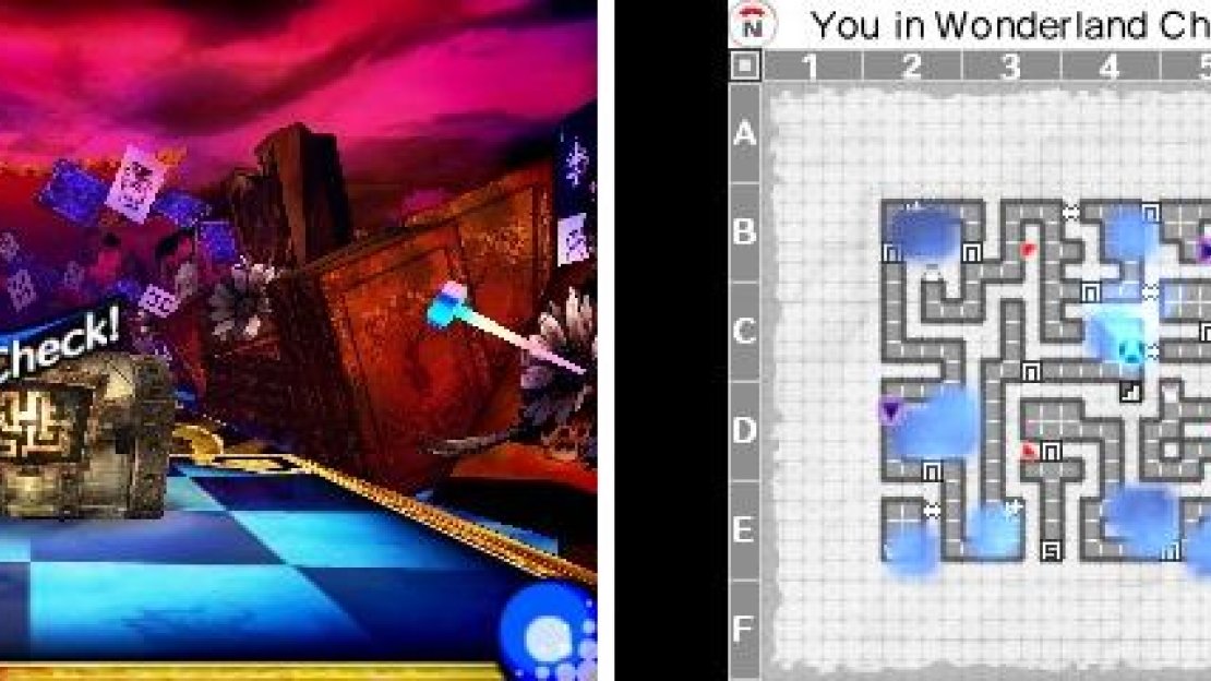 The Map Chests usually offer great items, but require you to get 100% exploration on that particular floor. Interacting with one will point out locations on your map that haven’t been explored, shown as blue spots (right).