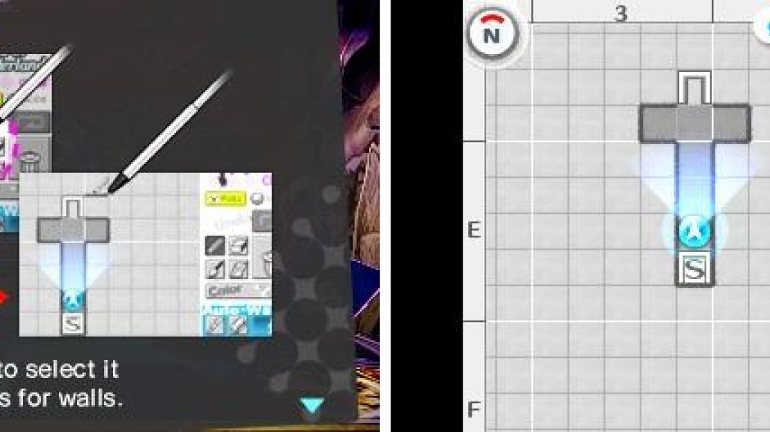 Floors are automatically filled in as you explore, but everything else like walls and icons need to be added by you.