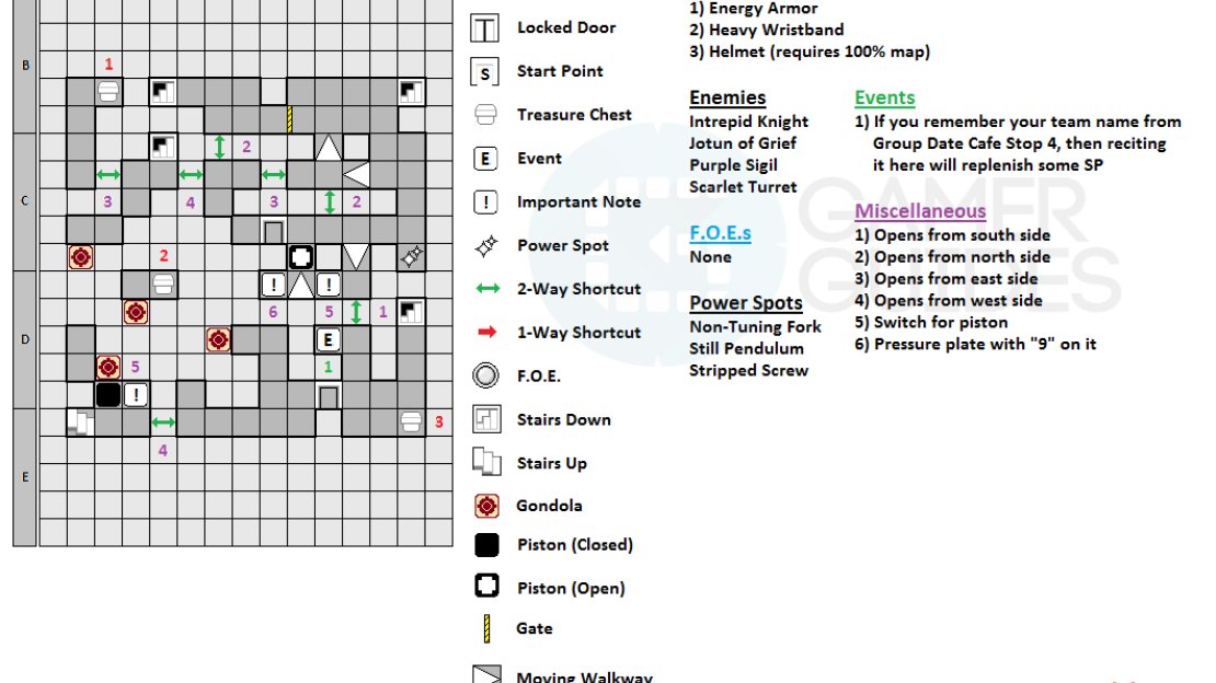 The map for the seventh floor of Clock Tower.