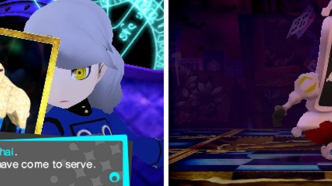 Xiezhai (left) is the only Persona you will need to fuse for a request. The Card Soldier (right) is the first FOE you will need to fight for a request.