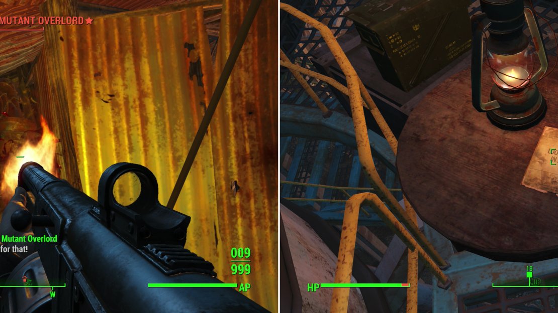 Battle your way through the powerful Super Mutats at the Revere Satellite Array (left) and claim the U.S. Covert Operations Training Manual they guard (right).