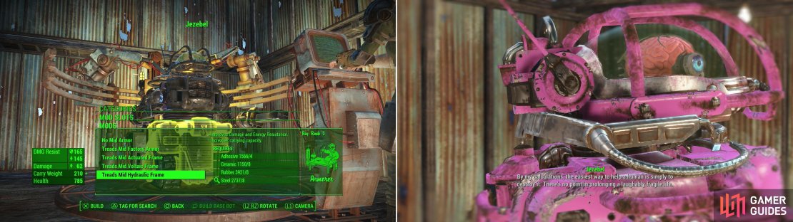 Build Jezebel a new body (left) and she&rsquo;ll give unique insight into what went wrong with the Robobrain programming (right).