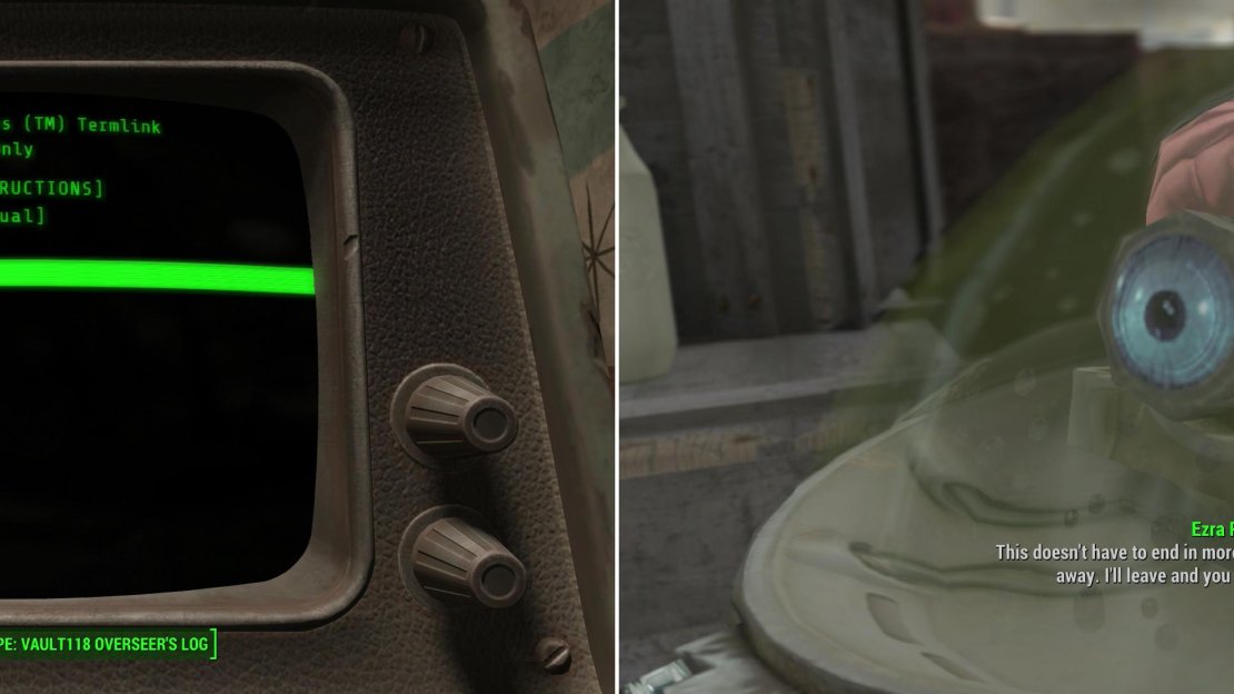 Search the Overseer’s Office for the evidence you need to confront the murderer (left), then confront “Julianna”, who will try to strike a deal with you (right).