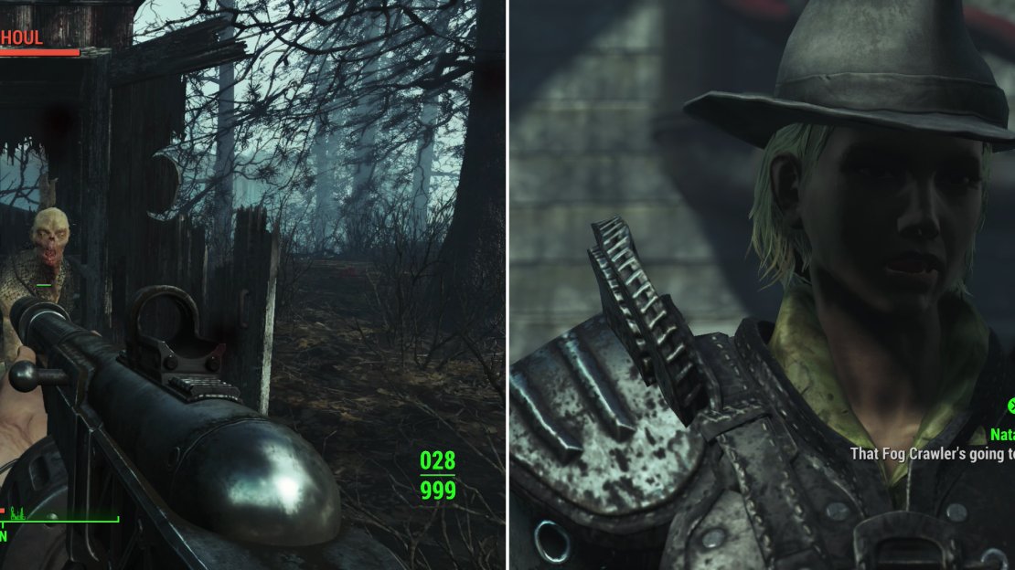 Kill the Ghouls lurking around the National Park Campground… for Petey! (left) Return to Cassie and swear an oath to avenge poor Grandpa George! (right) This island will pay!