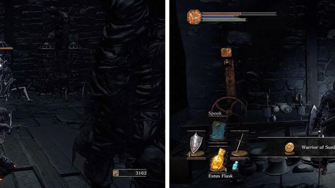 Watch out for the Cage Spider upstairs and grab the covenant item dwnstairs.