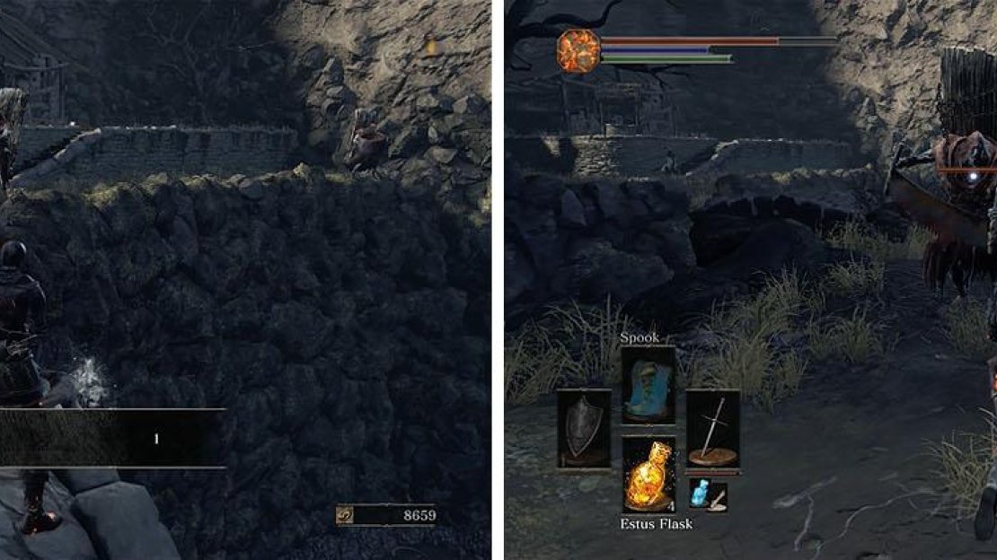 Collect the Ember and then defeat both of the Hollow Manservants individually.