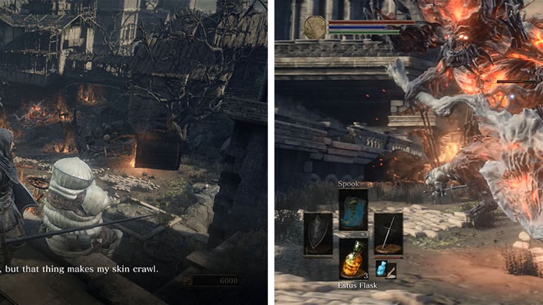 Talk to Siegward and then enter the courtyard below to fight the Demon.