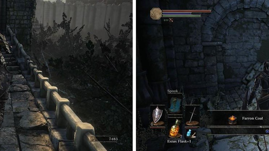 Defeat the Black Knight and then collect the Farron Coal at the dead end.