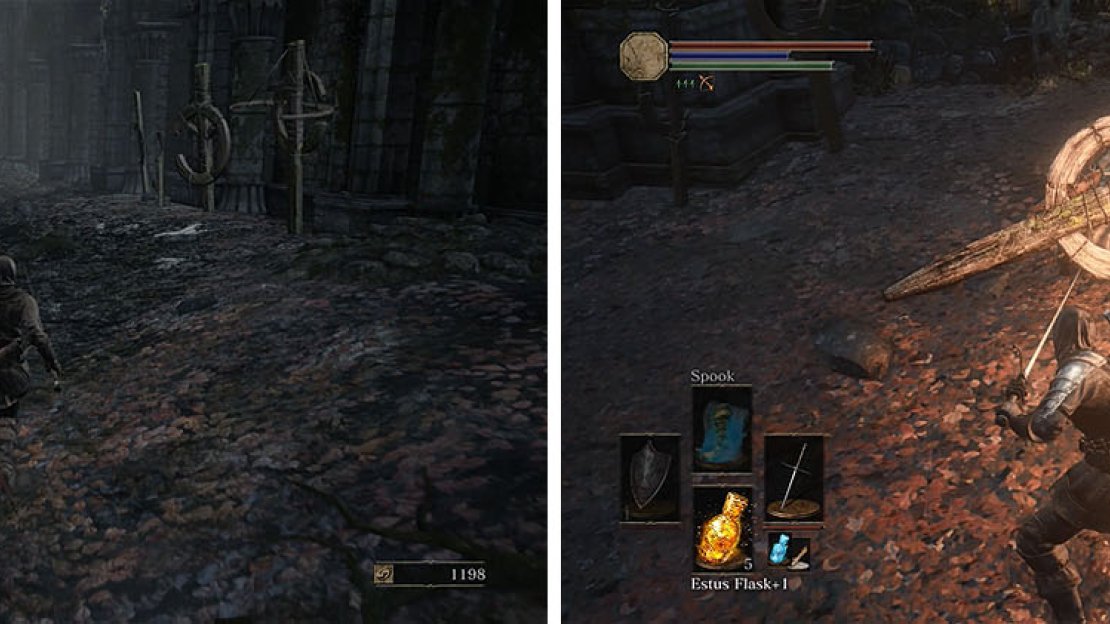 Take the path to the left of the building, encountering some more Lycanthropes.