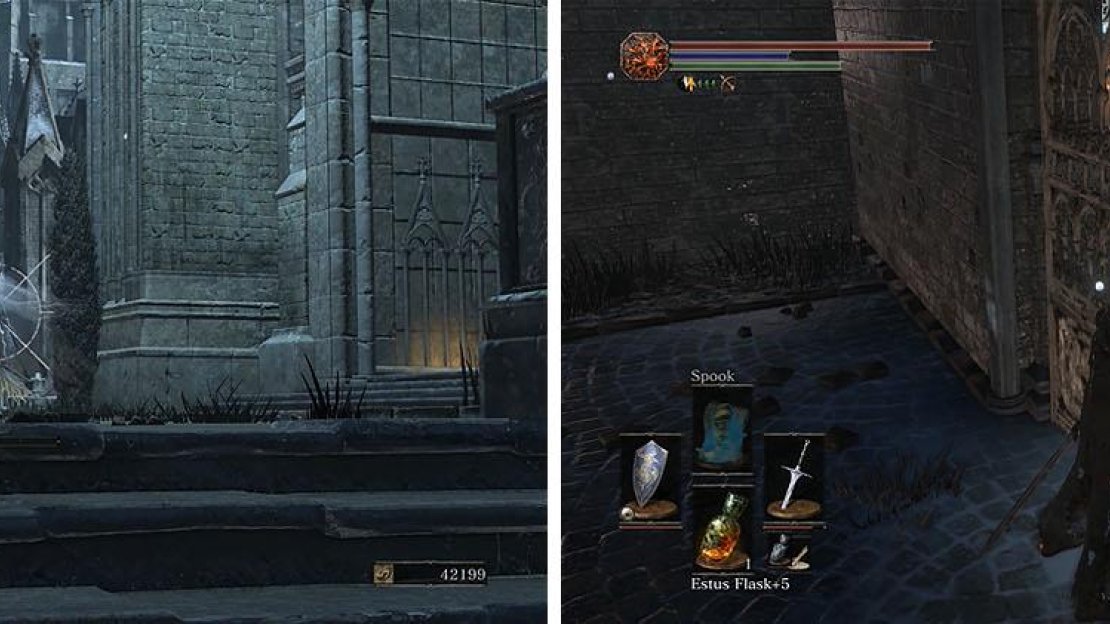 Head up the stairs to encounter some Pontiff Knights and then open the gate down the other stairs to create a shortcut.