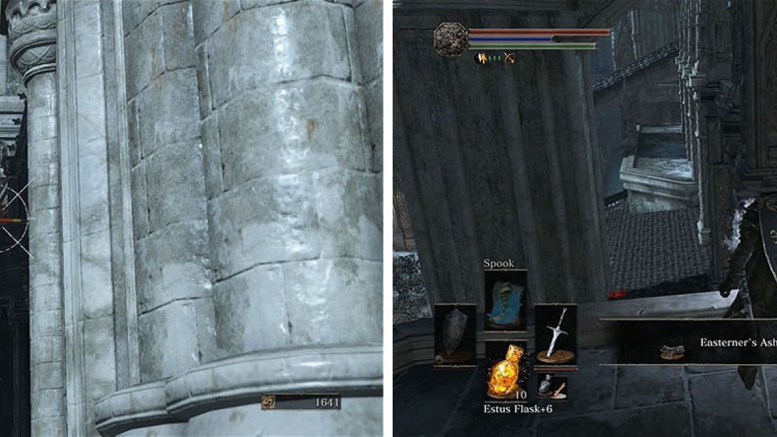 Watch out for the Silver Knights with greatbows and collect the Easterner’s Ashes.