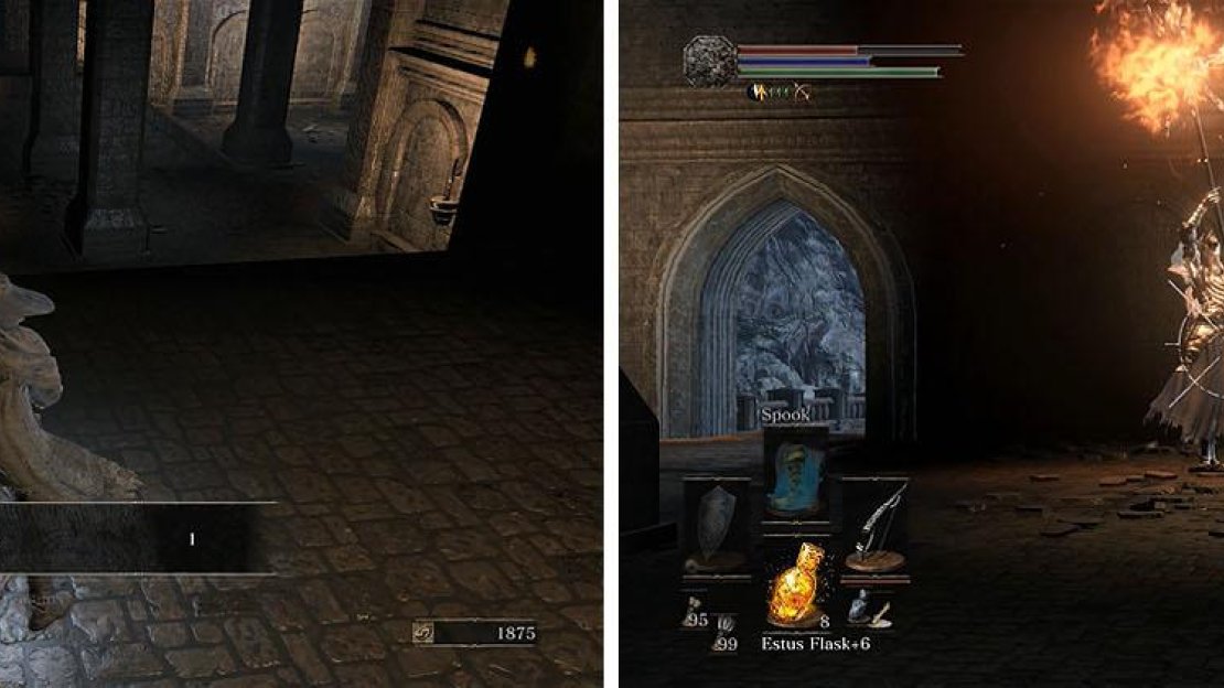 Drop onto the ledge with a coin and then defeat the witch near the exit.