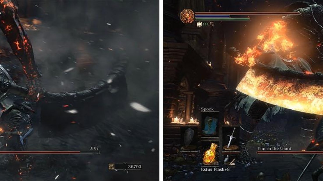 Yhorm might look like a hulking beast, but a few Storm Ruler weapon skills will bring him to his knees rather easily.