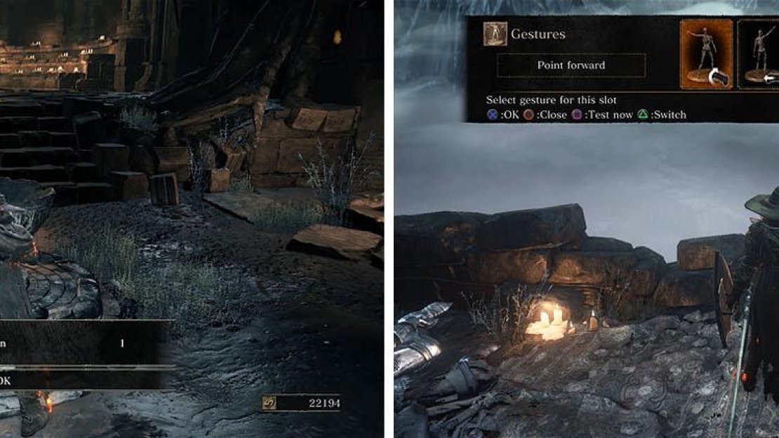 Obtain the Path of the Dragon gesture and use it on the cliff in Irithyll Dungeon.