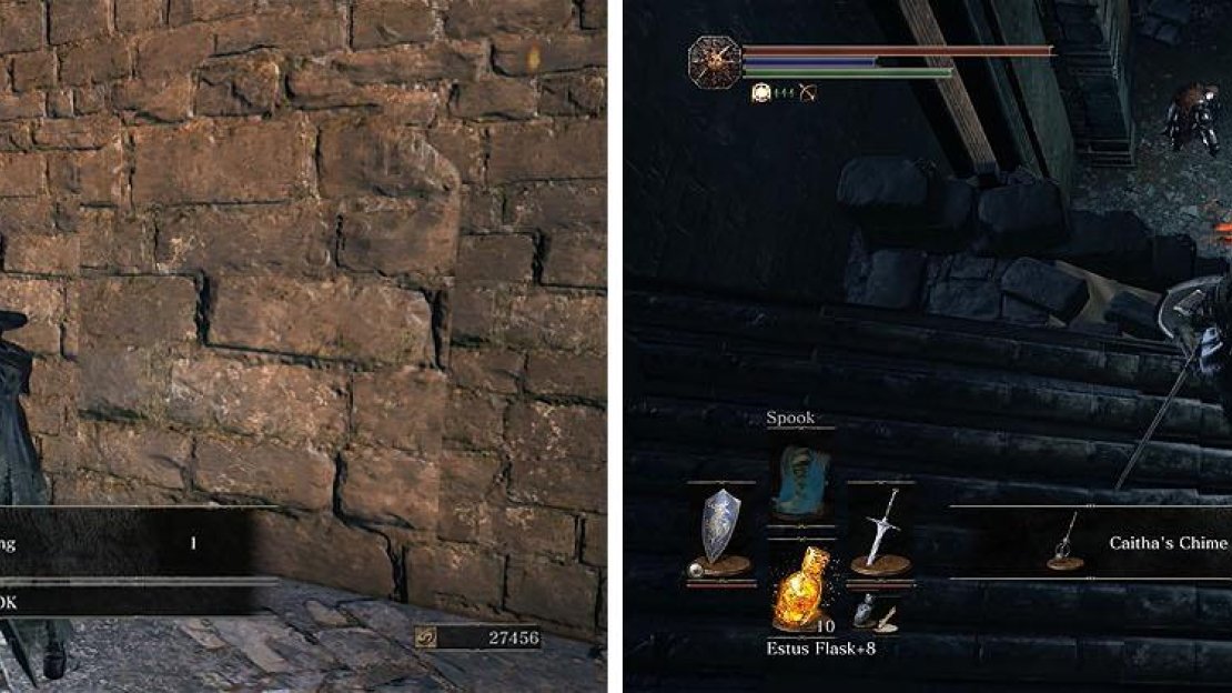 Near the Tearstone Ring you’ll find a ledge that leads to the Caitha’s Chime.