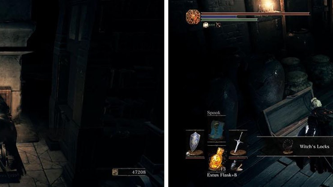 Don’t miss the lever in the corner that reveals a hidden room with a whip and spell.