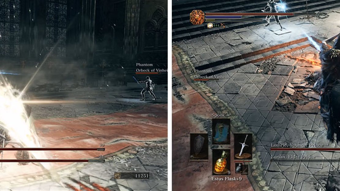 Lothric will join the fight, using ranged magic and reviving his brother.