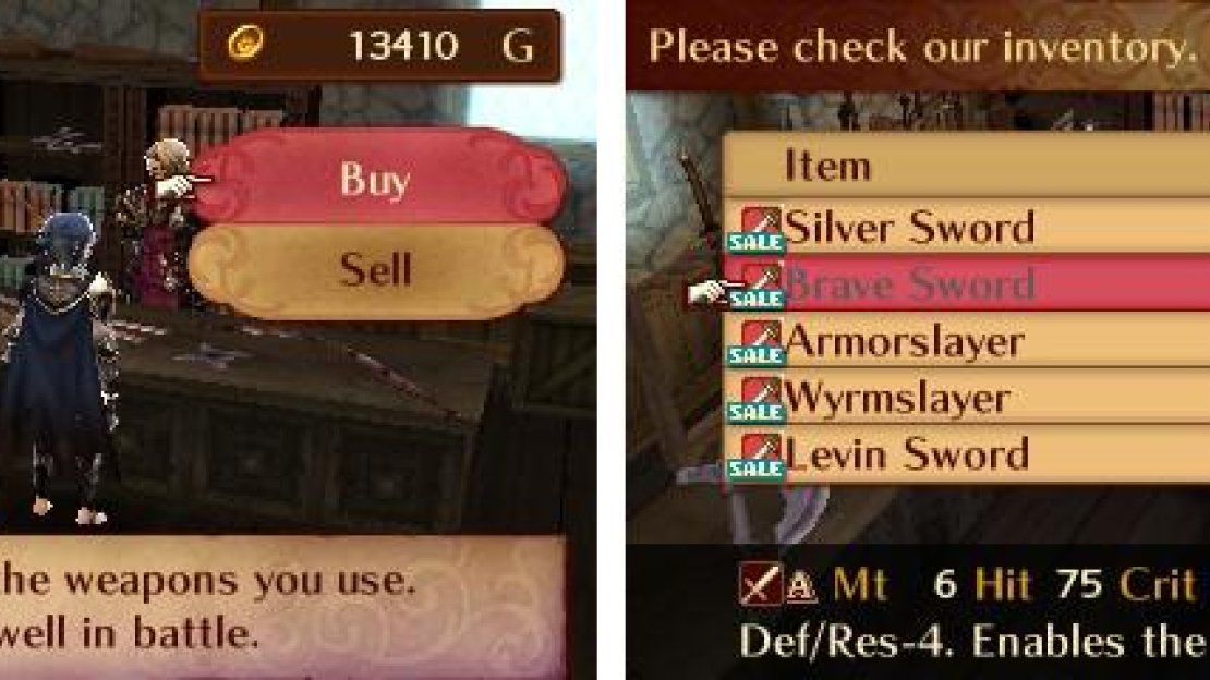 Discounted weapons in the armory