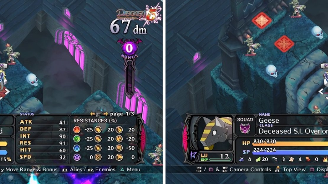 Geese will stay still and level up because of the Geo Effect (left) until he hits level 12, which is when he’ll come after you (right).