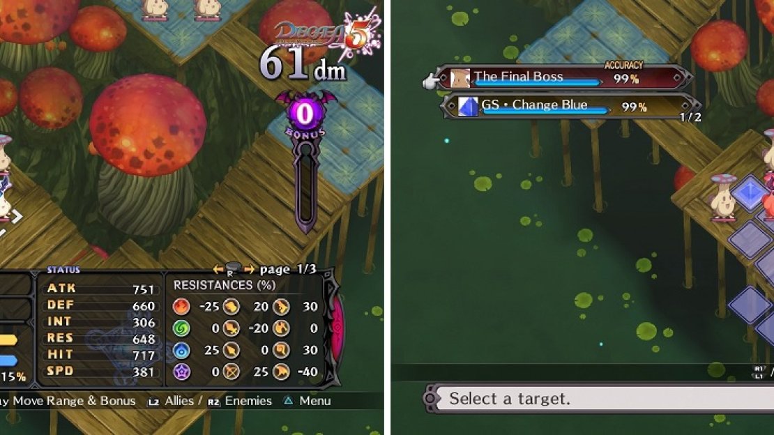 Level 99 enemies (left) give a lot of experience. You’ll likely need to use Tower Attacks and skills to kill the enemies if you want to powerlevel (right).